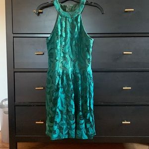 Just Me Lace Green Dress